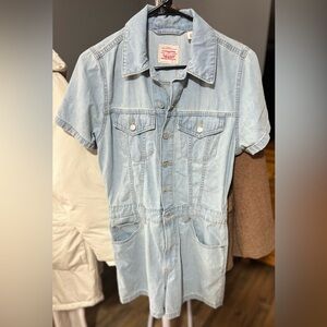 Light Blue Denim Jumpsuit